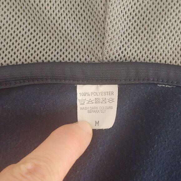 Just Strong Women's Zip Front Hoodie Jacket Navy and Grey Size M - Picture 11 of 13